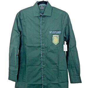 Universal Studios Harry Potter SLYTHERIN Men's Green Button Down Shirt Size XXLG